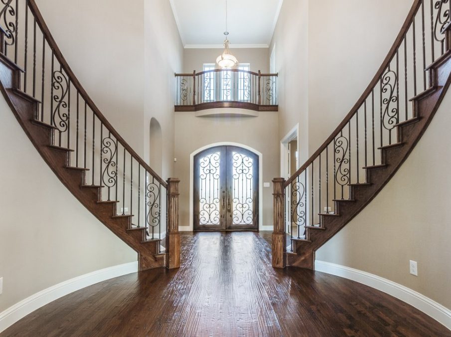 Landon Homes new home builder 432 Carrington Entry with staircase